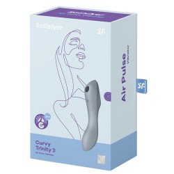 Satisfyer Stimulateur de clitoris Curvy Trinity 3 Satisfyer Gris